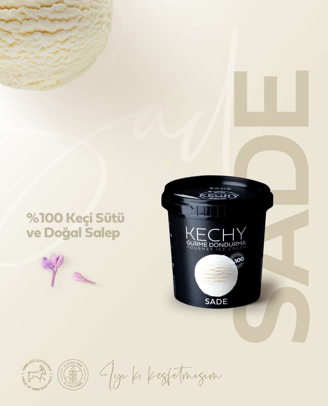 KECHY Gurme Dondurma Sade