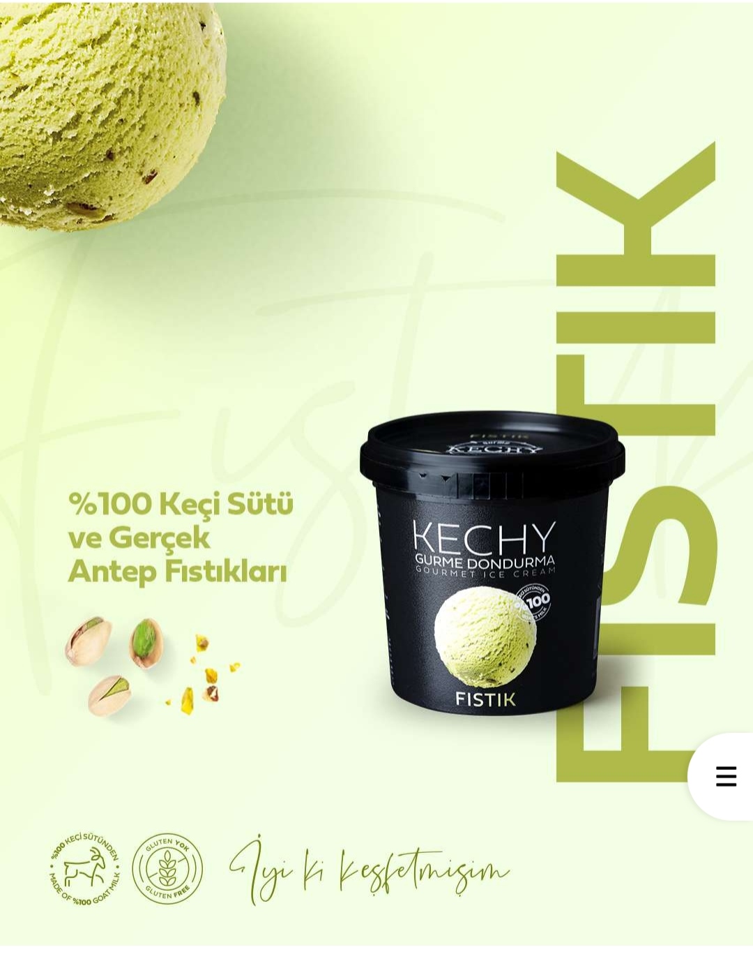 KECHY Gurme Dondurma Fıstık