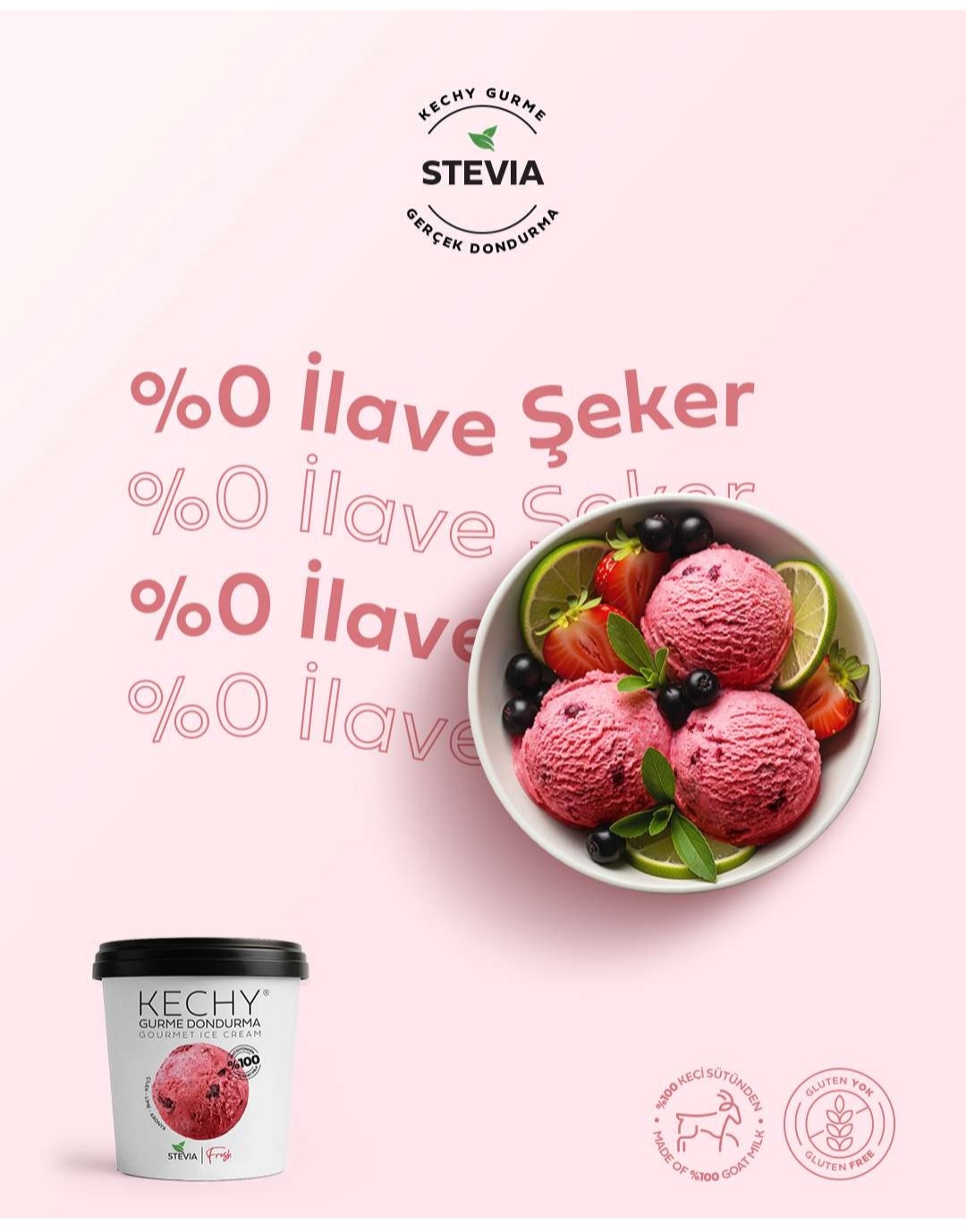 KECHY Stevia Dondurma Fresh